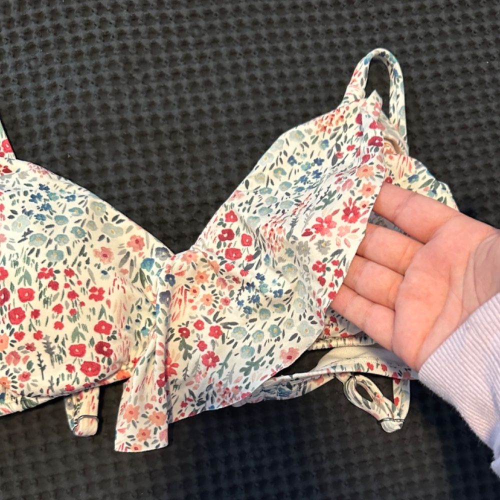 Floral Ruffle Bikini Top - Picture 3 of 5